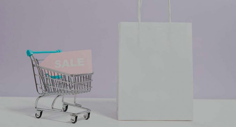 carrito y bolsa para hacer tienda dropshipping