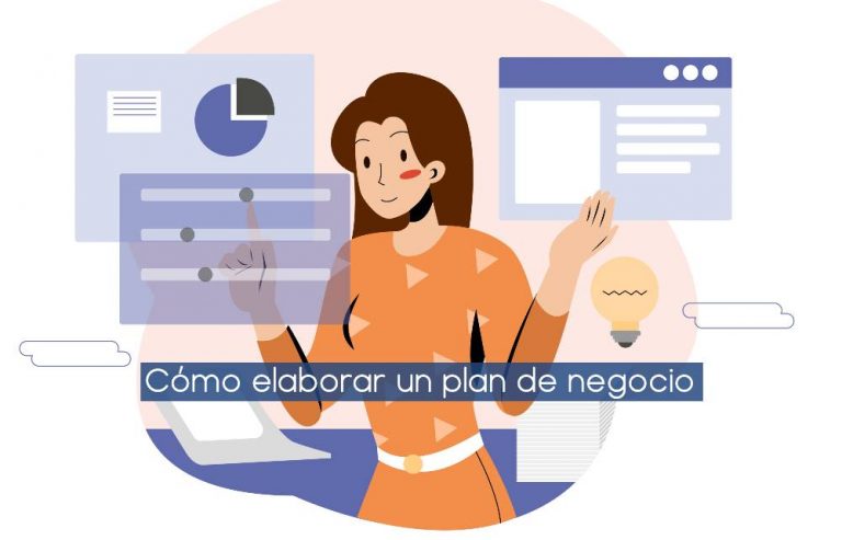 Imagen chica haciendo plan de negocios
